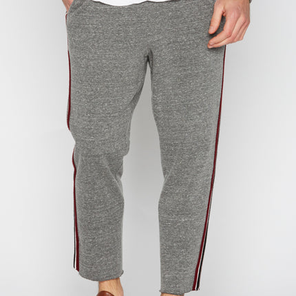 Men's French Terry Stripe Side Cut Off Pant