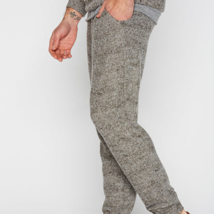 Men's Melange Knit Cinched Bottom Pant