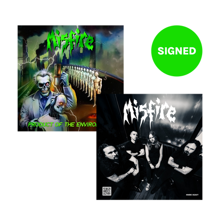 Misfire - Product Of The Environment Neon Green with Black Splatter Vinyl
