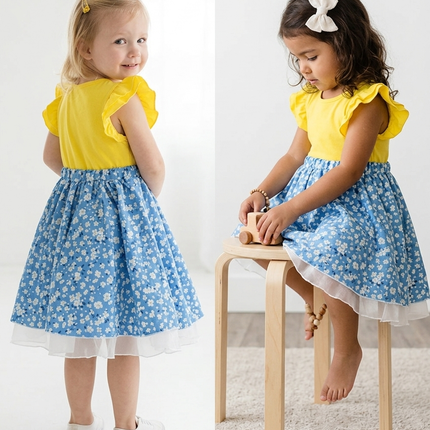 Blossom Organic Cotton Toddler Dress – Everyday Summer Dress for Girls