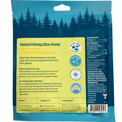 Mosquito Repellent Patches, Natural, Cliganic