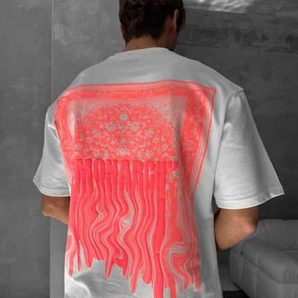 Neon Drip Cotton T-Shirt / Back Print Streetwear Tee