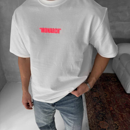 Neon Drip Cotton T-Shirt / Back Print Streetwear Tee