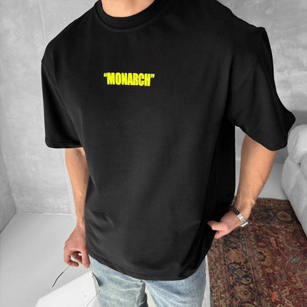Neon Drip Cotton T-Shirt / Back Print Streetwear Tee