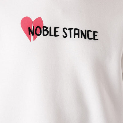 Noble Stance Oversized Sweatshirt: Artistic Heart & Dog Graphic