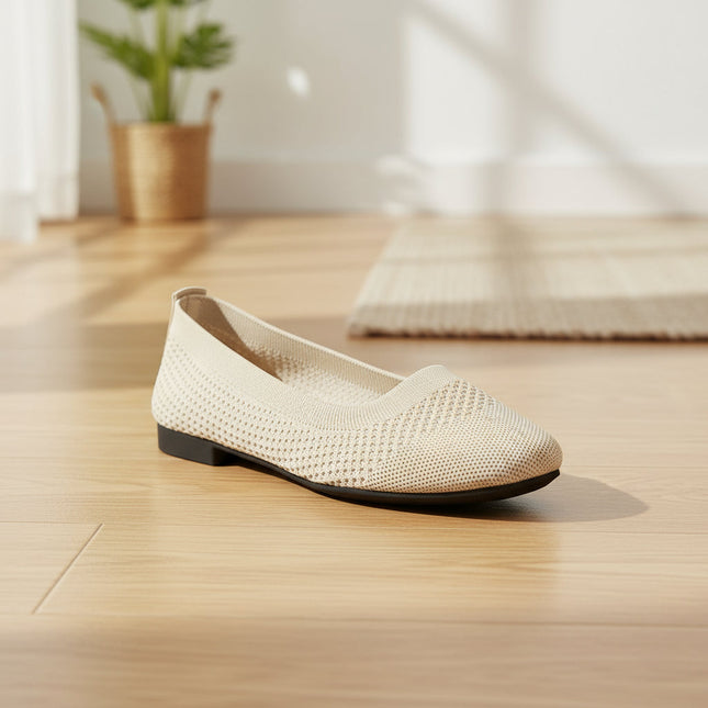 Flying Woven Mesh Shallow-Mouth Women’s Shoes