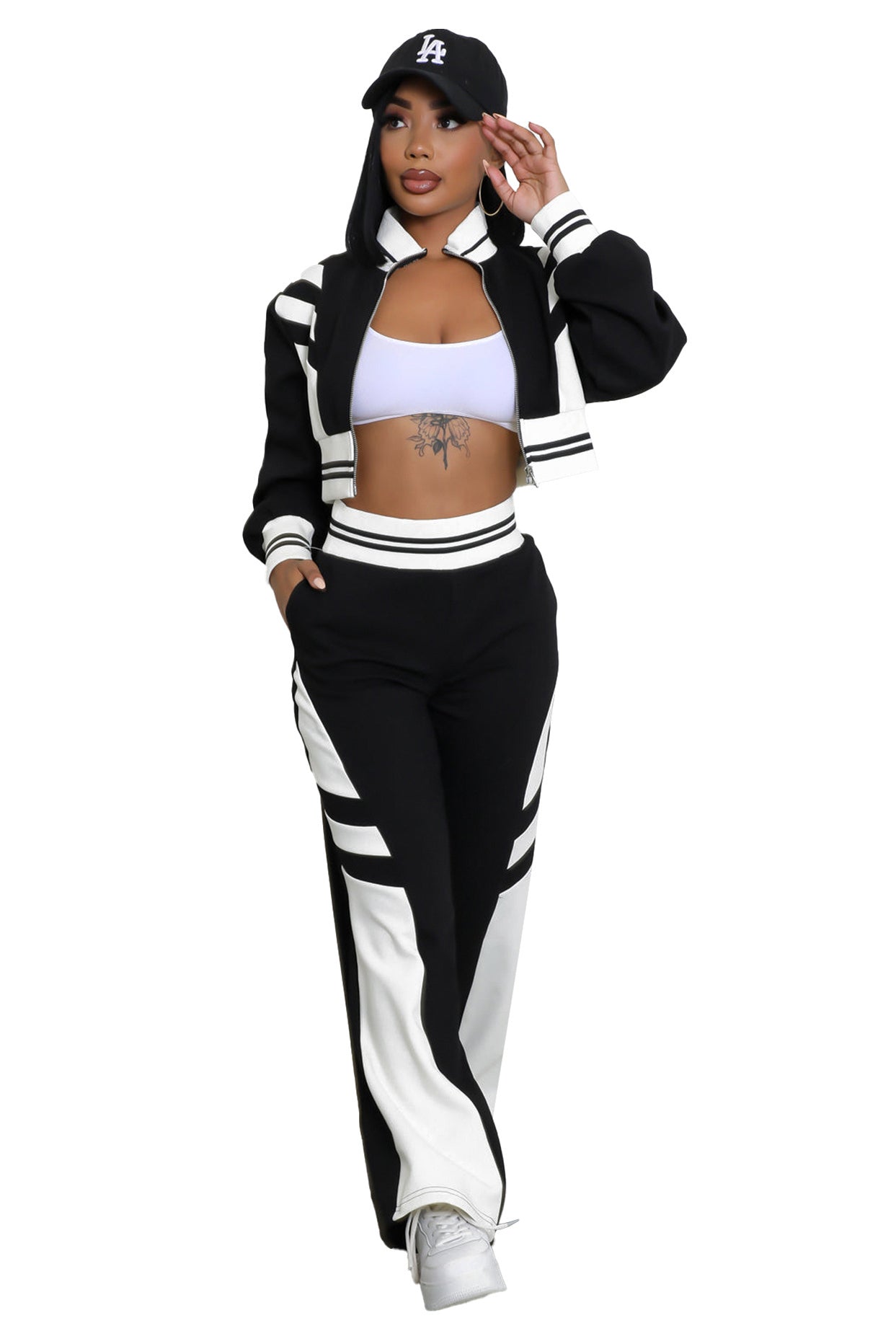 WOMEN FASHION CASUAL TWO PIECE PANT SET