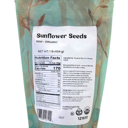 Sunflower Seeds, Raw, Organic