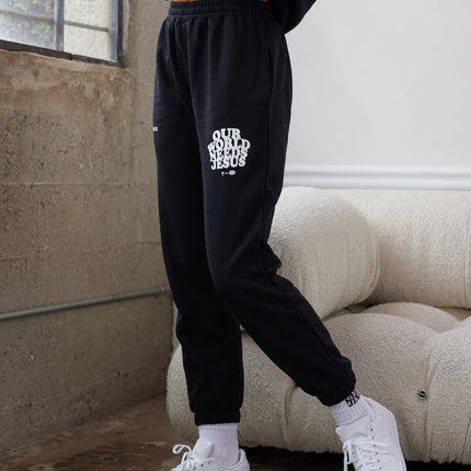 Our World Needs Jesus Black Unisex Sweatpant