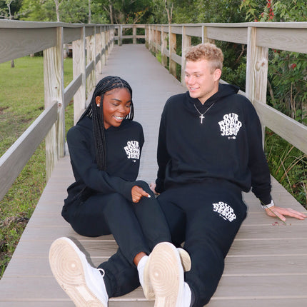 Our World Needs Jesus Black Unisex Sweatpant