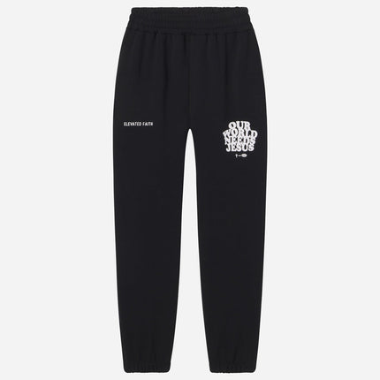 Our World Needs Jesus Black Unisex Sweatpant