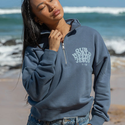 Our World Needs Jesus Women's Half-Zip