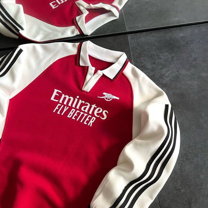 Arsenal Oversized 3-Thread Fleece-Lined Sweatshirt - Cozy and Durable Design