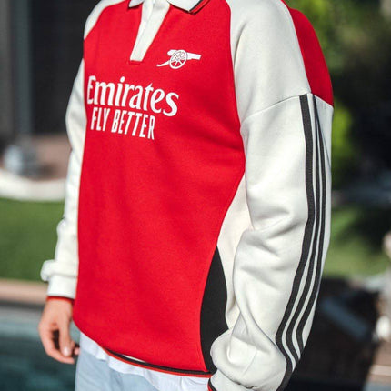 Arsenal Oversized 3-Thread Fleece-Lined Sweatshirt - Cozy and Durable Design