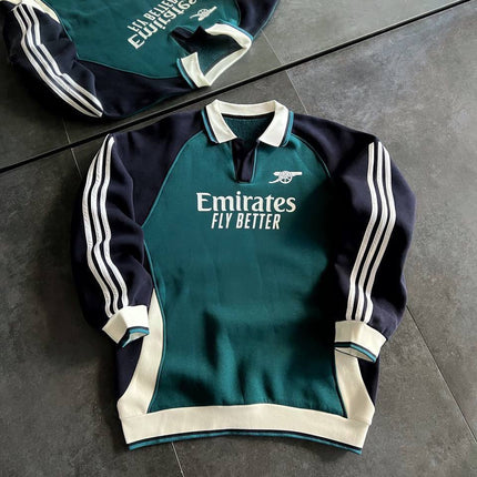 Arsenal Oversized 3-Thread Fleece-Lined Sweatshirt - Cozy and Durable Design