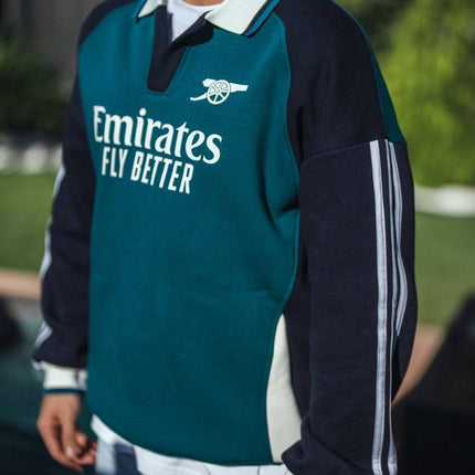 Arsenal Oversized 3-Thread Fleece-Lined Sweatshirt - Cozy and Durable Design