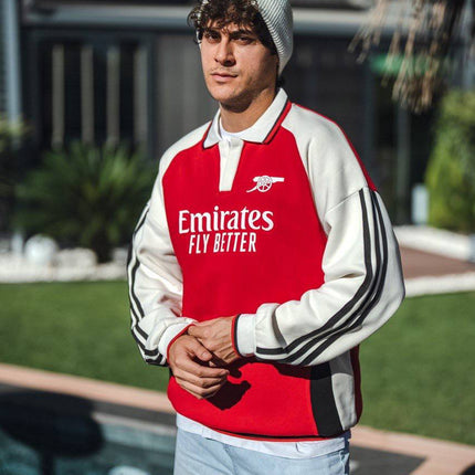 Arsenal Oversized 3-Thread Fleece-Lined Sweatshirt - Cozy and Durable Design