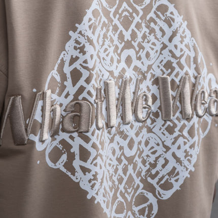 Oversize Cotton Tee - Abstract Diamond Graphic Print