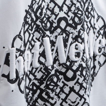 Oversize Cotton Tee - Abstract Diamond Graphic Print