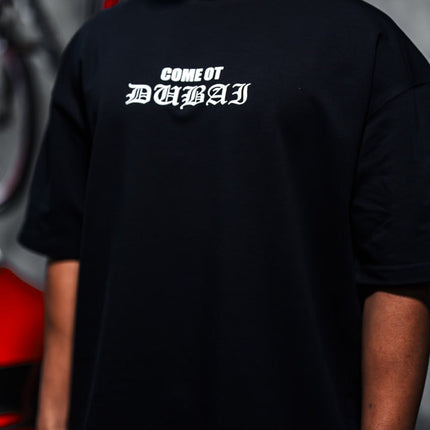 Oversize Cotton Tee – Come Ot Dubai Embroidered Shirt