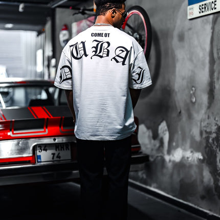 Oversize Cotton Tee – Come Ot Dubai Embroidered Shirt