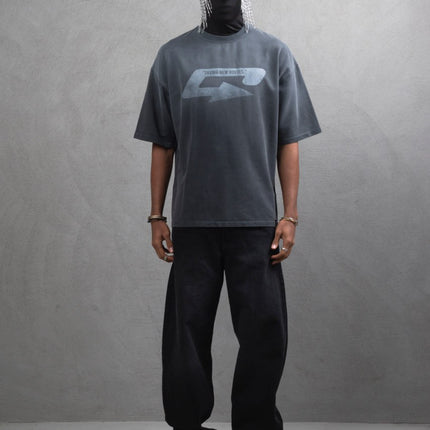 Oversize Cotton Tee – Creating New Roots Futuristic Print