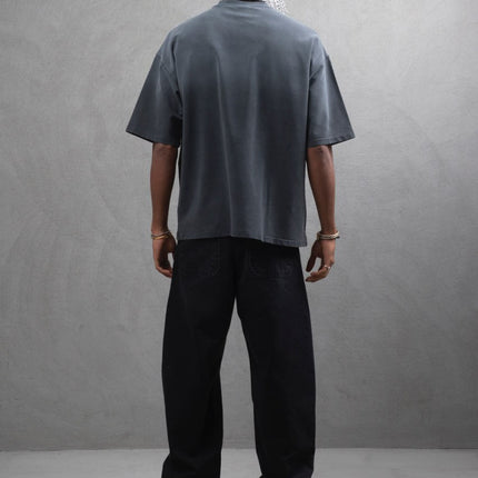 Oversize Cotton Tee – Creating New Roots Futuristic Print