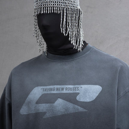 Oversize Cotton Tee – Creating New Roots Futuristic Print
