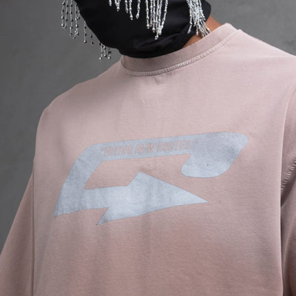 Oversize Cotton Tee – Creating New Roots Futuristic Print