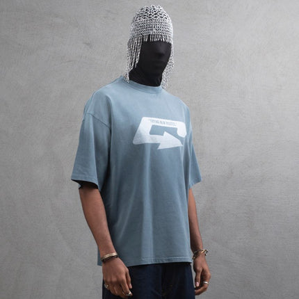 Oversize Cotton Tee – Creating New Roots Futuristic Print