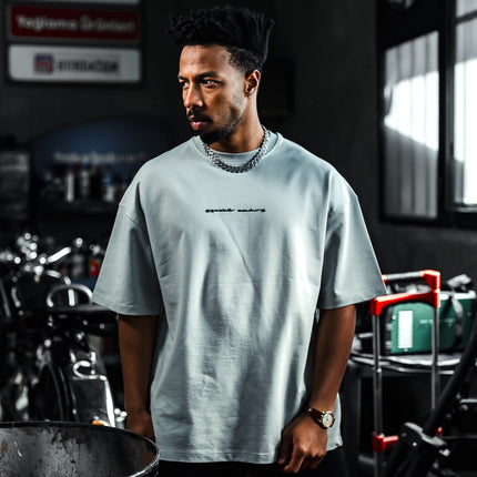 Couture Oversize Cotton T-Shirt – Back Embroidered Streetwear Tee