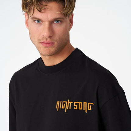 Night Song Jellyfish Graphic Oversize Cotton Tee
