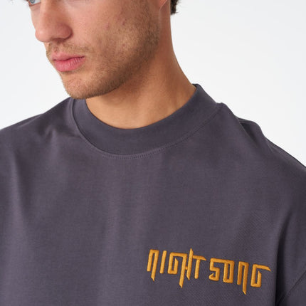 Night Song Jellyfish Graphic Oversize Cotton Tee