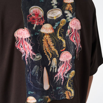 Night Song Jellyfish Graphic Oversize Cotton Tee