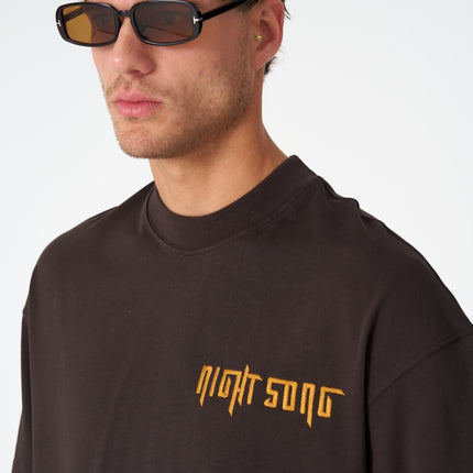 Night Song Jellyfish Graphic Oversize Cotton Tee