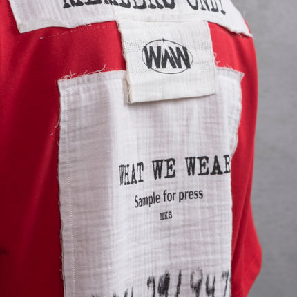 Oversize Cotton Tee - Layered Patch "What We Wear" Shirt