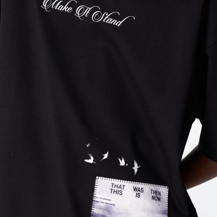 Oversize Cotton Tee / "Make A Stand" Photographic Graphic Print