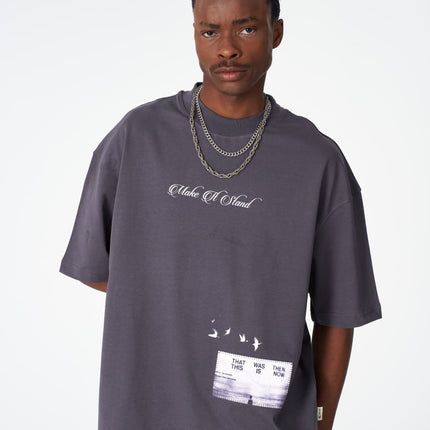 Oversize Cotton Tee / "Make A Stand" Photographic Graphic Print