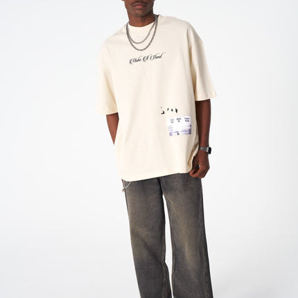 Oversize Cotton Tee / "Make A Stand" Photographic Graphic Print