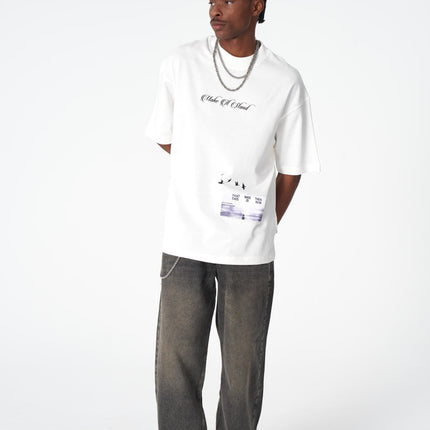 Oversize Cotton Tee / "Make A Stand" Photographic Graphic Print