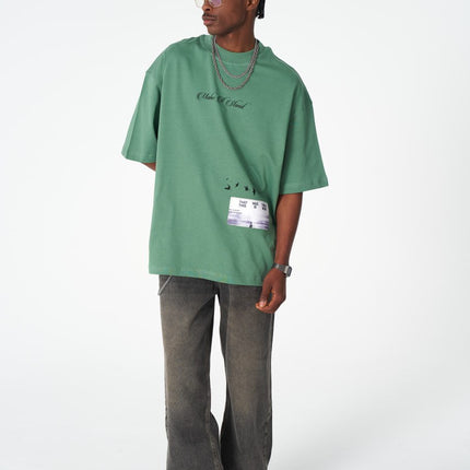 Oversize Cotton Tee / "Make A Stand" Photographic Graphic Print