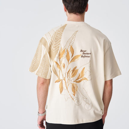 Reset Restart Refocus Organic Graphic Oversize Tee