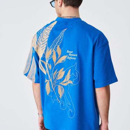 Reset Restart Refocus Organic Graphic Oversize Tee