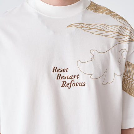 Reset Restart Refocus Organic Graphic Oversize Tee