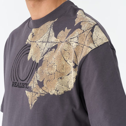 Oversize Cotton Tee / Ornate Animal Graphic Print "Fear Of Being Average"