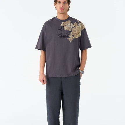 Oversize Cotton Tee / Ornate Animal Graphic Print "Fear Of Being Average"