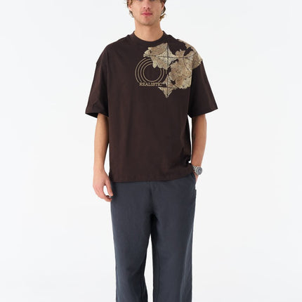 Oversize Cotton Tee / Ornate Animal Graphic Print "Fear Of Being Average"
