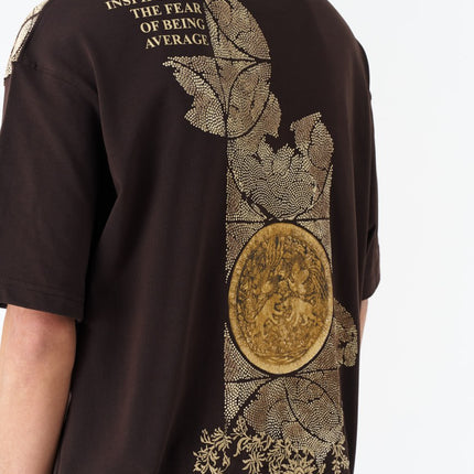 Oversize Cotton Tee / Ornate Animal Graphic Print "Fear Of Being Average"