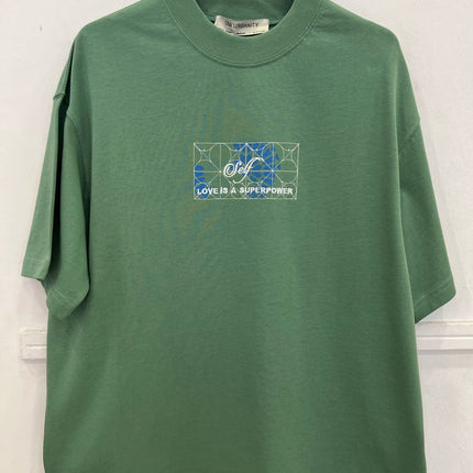 Self Love Is A Superpower Stained Glass Print Oversize Tee