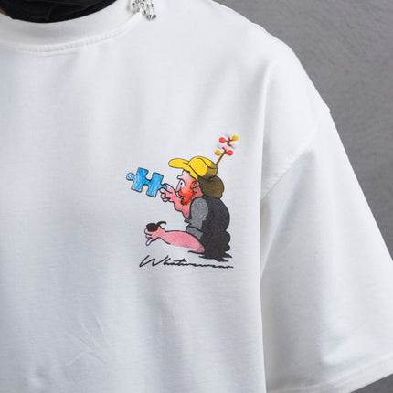 Oversize Cotton Tee – Starry Night  Graphic Print